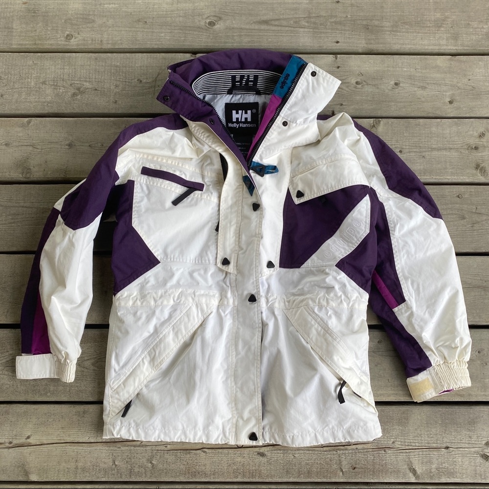Helly Hansen White and Purple Ski Jacket